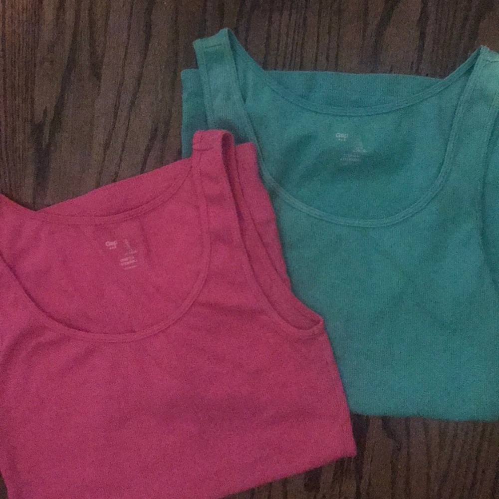 2 Gap Stretch Ribbed Tanks